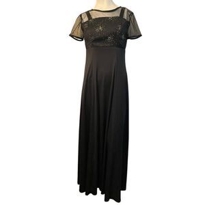 Southeastern Performance Apparel SZ 4 Black Sequin Formal Maxi Concert Dress